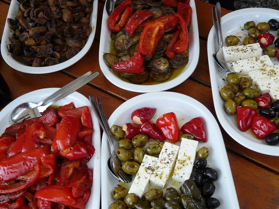 Olives paprika feta cheese
