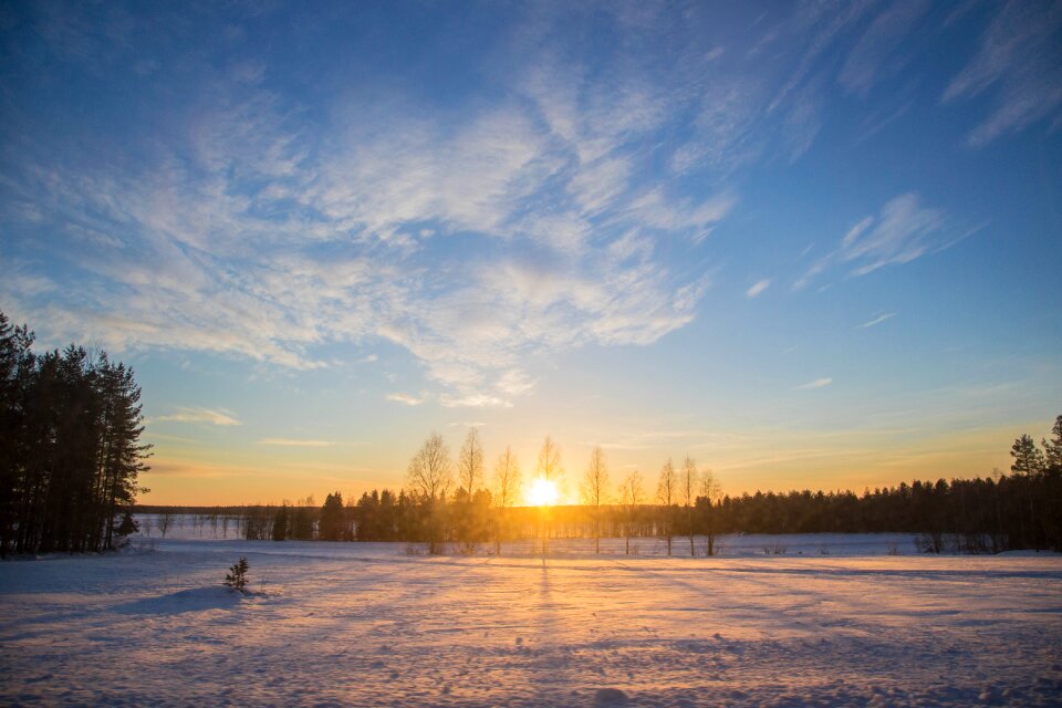 Yellow river snow sun