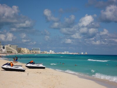 Sea blue landscape photo