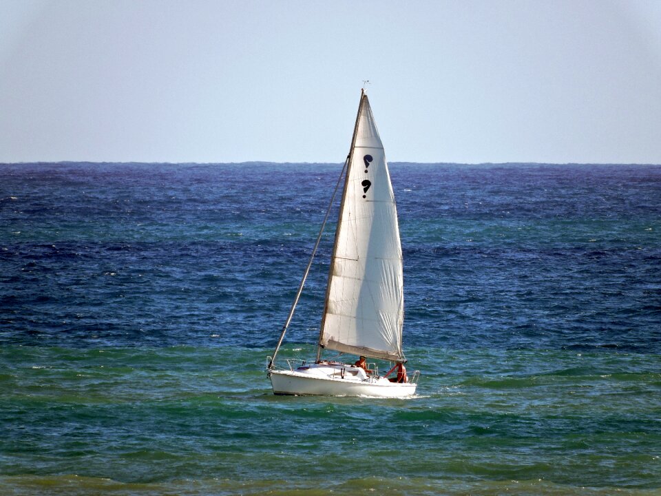Water sky sailing boat
