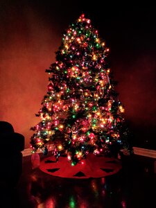 Decoration holiday christmas tree background photo