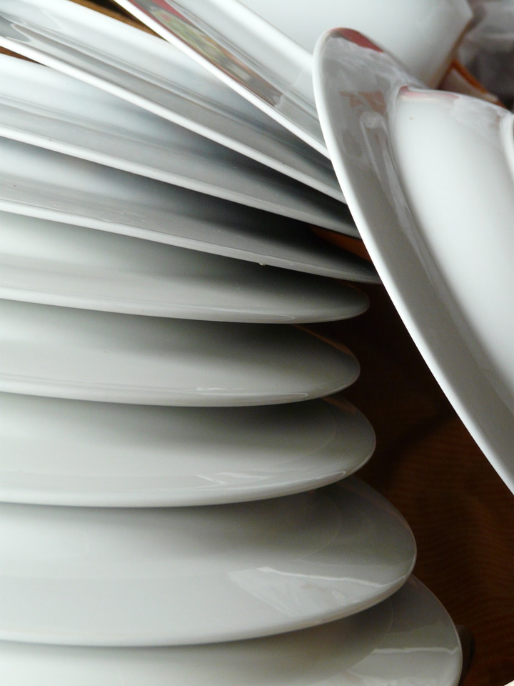 Stack porcelain white