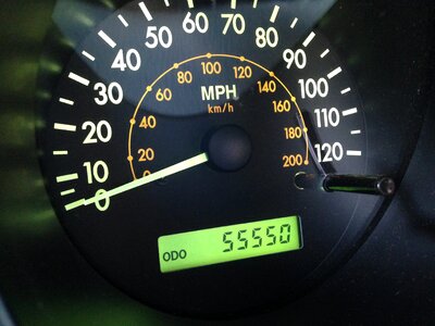 Car dashboard vehicle speedometer