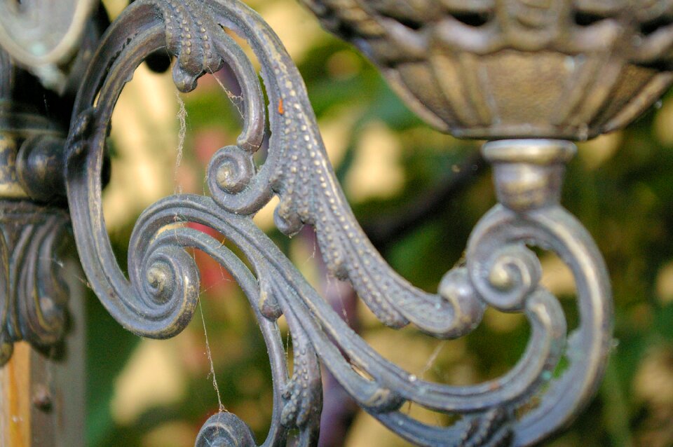 Antique wall lamp swinging metal