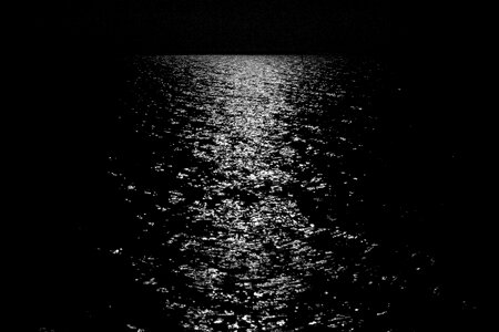 Water night reflection photo