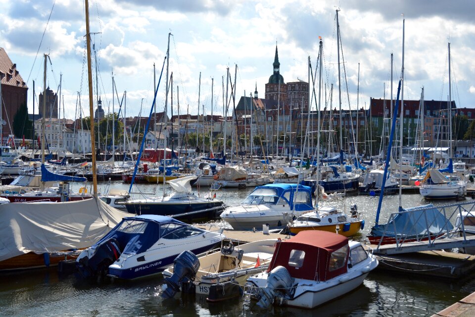 Sailing boats port stralsund