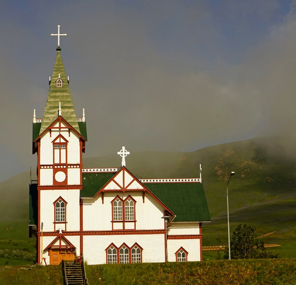 Church husavik iceland photo