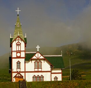 Church husavik iceland photo