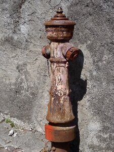 Old rusted water hydrant