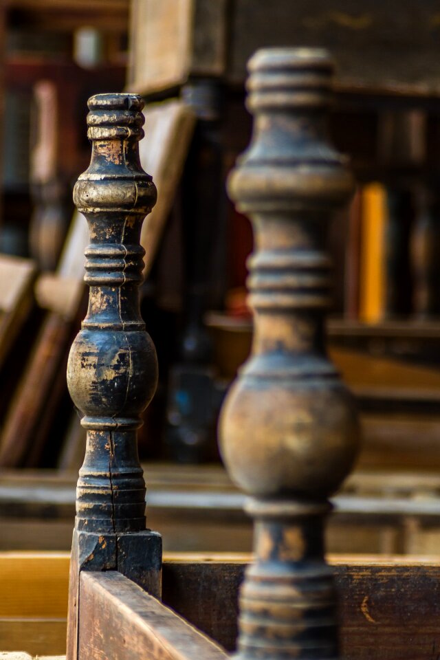 Worn old used