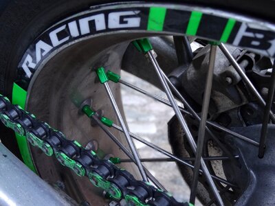 Chain spokes motocross