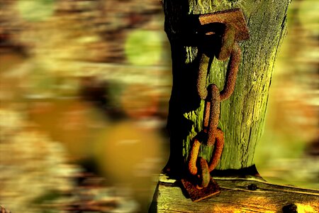 Weathered rusted broken