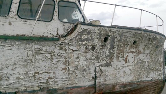 Old wreck abandoned boat photo