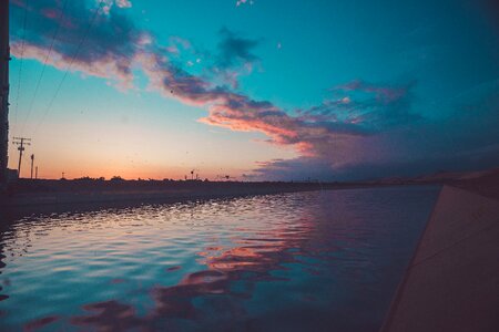 Clouds water reflection