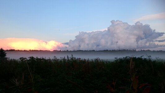 Sky fog landscape