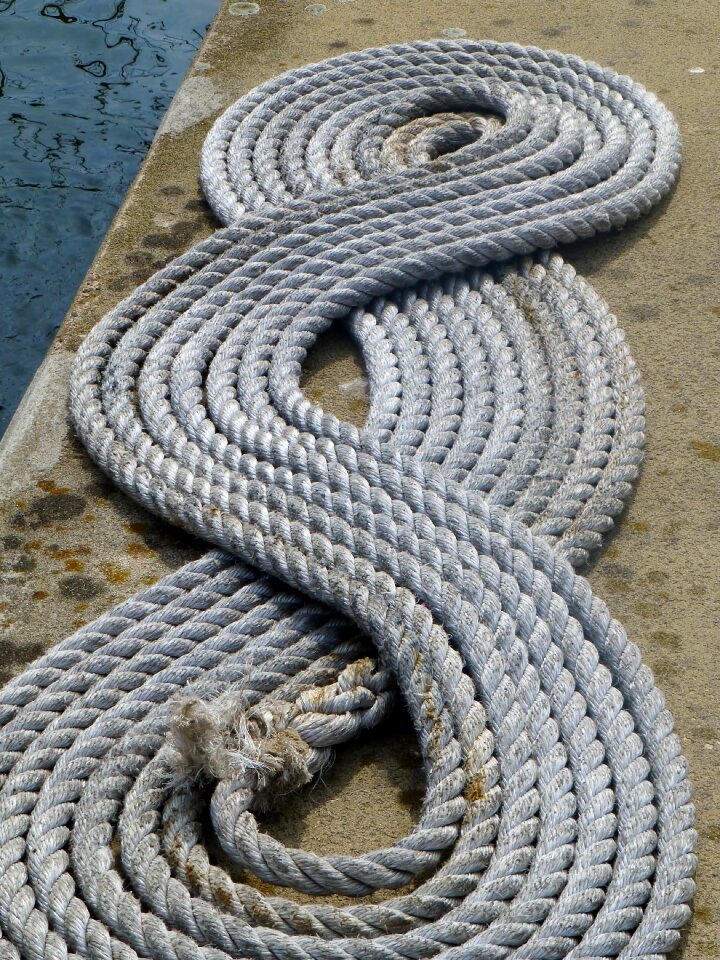 Hemp rope cordage fixing