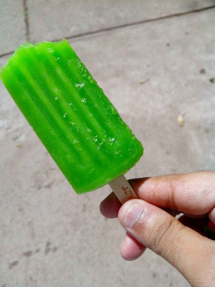 Green ice candy dessert ice