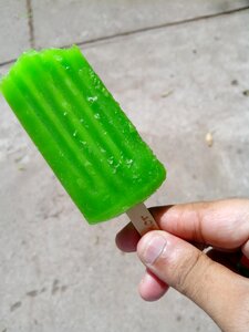 Green ice candy dessert ice