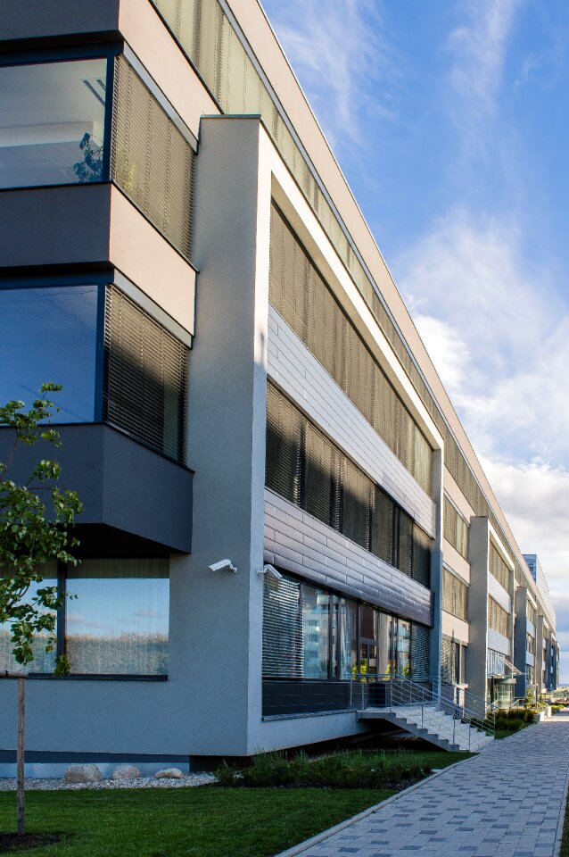 Glass reflection office building