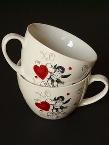 Coffee cup love heart photo