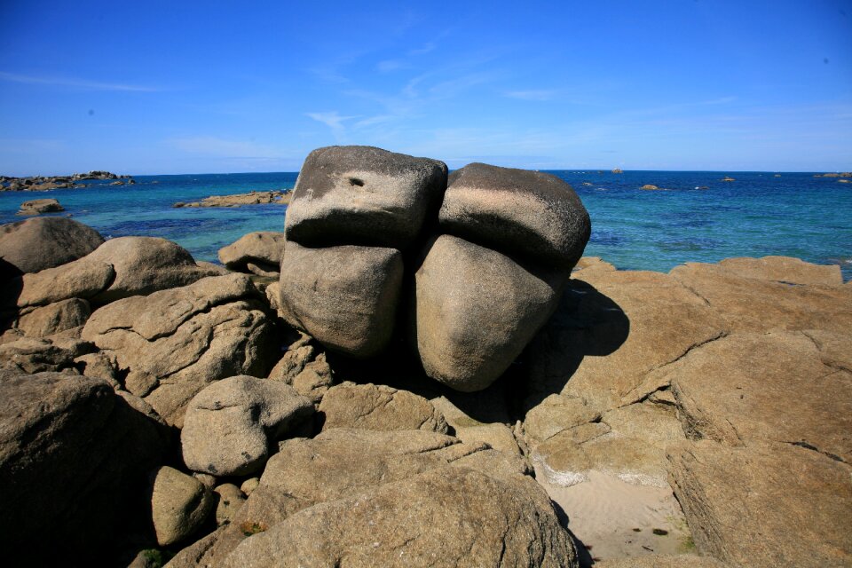Summer bay rocky coast
