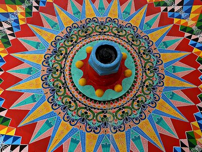 Oxcart painted colorful