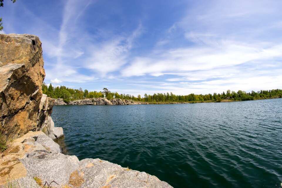 Landscape blue clouds photo