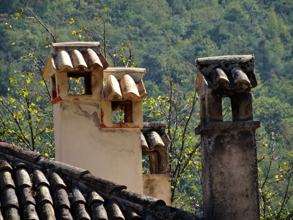 Fireplace building roofs
