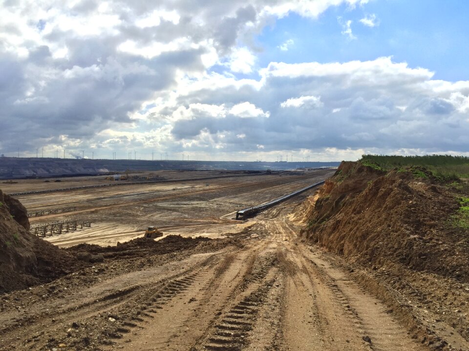 Open pit mining brown coal earth