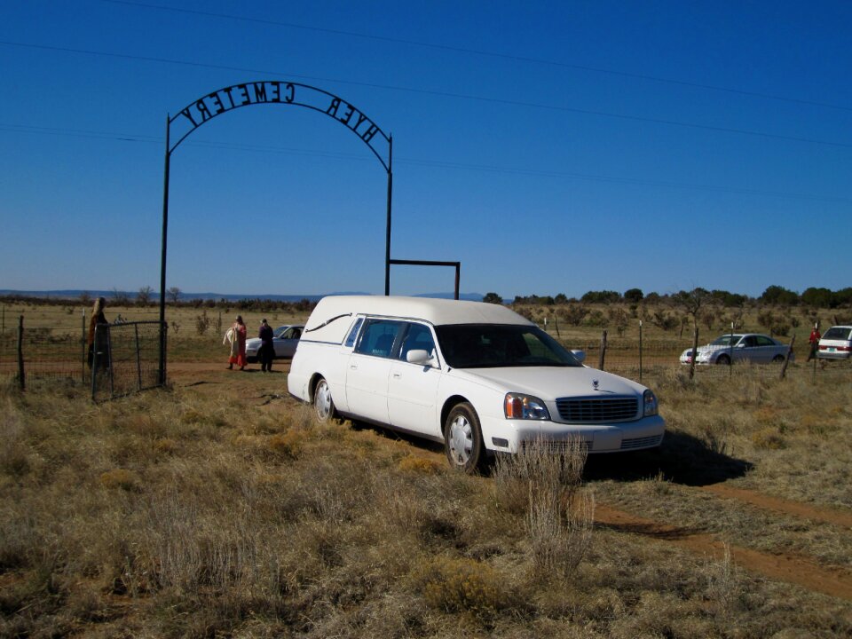 Funeral car graveyard