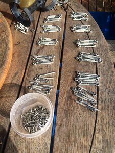 Wire fence parts screws
