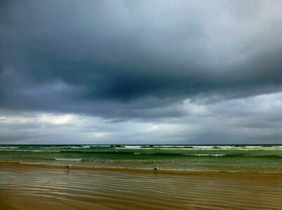 Wave beach gloomy photo