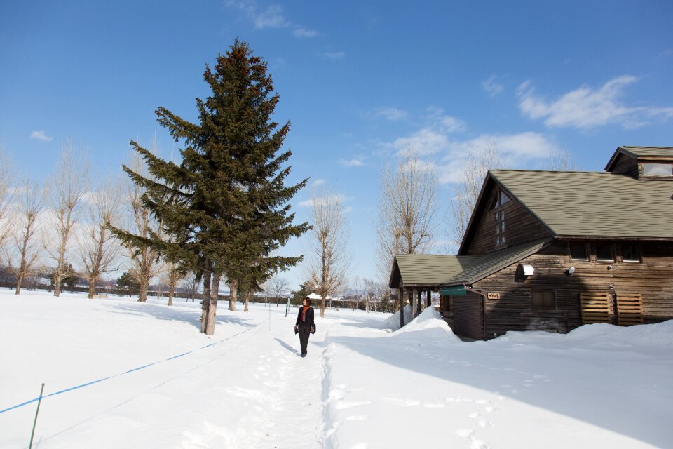 Mountain tourist snow
