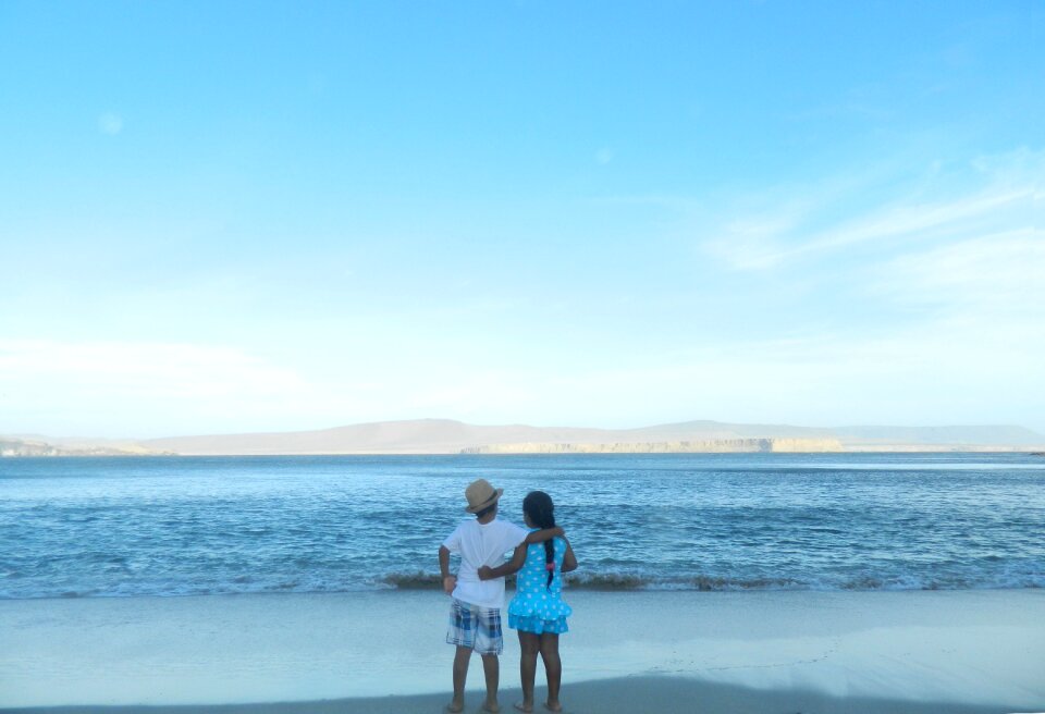 Sunset beach mines pisco - peru