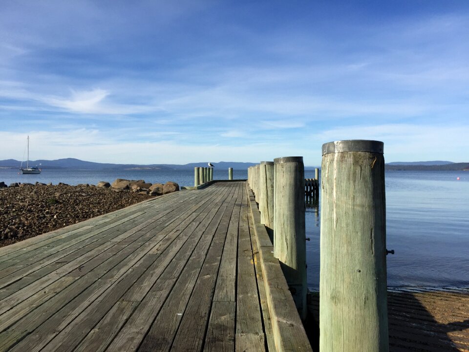 Pier wood sky