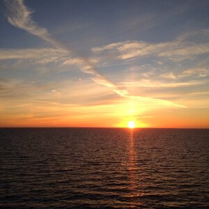 Sea sunset distant