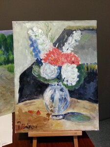 Oil painting painting creation