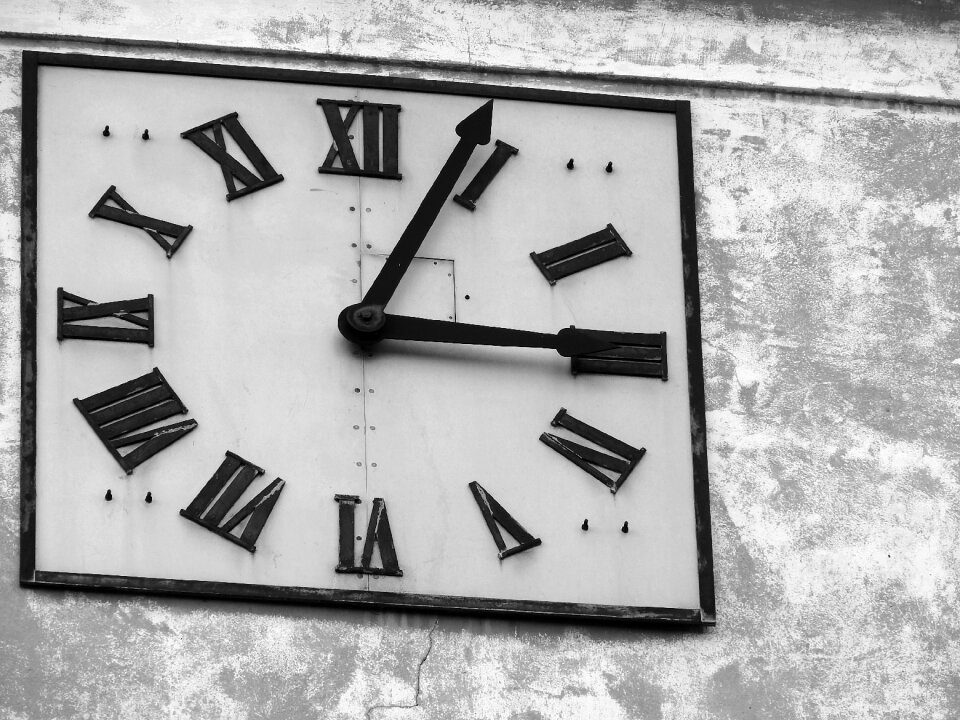 Clock dial black and white