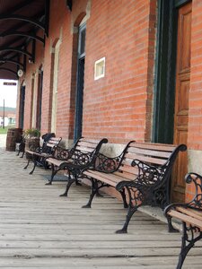Serene quiet bench photo