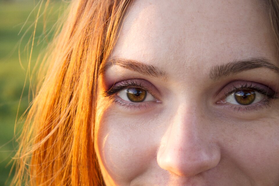 Person happy happy eyes
