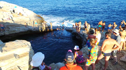 Holidays tourists water