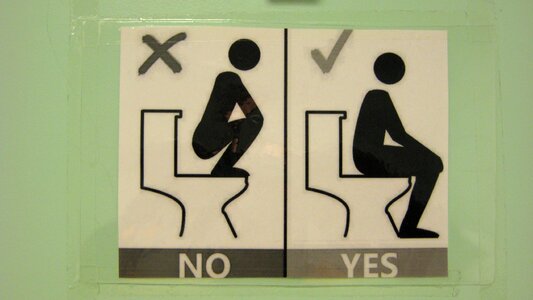 Poster wc toilet sign