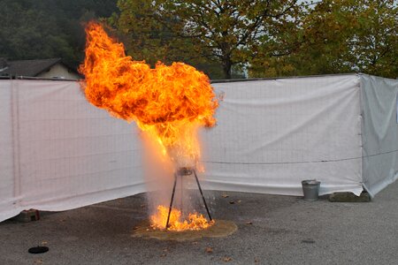 Liquid fireball drip