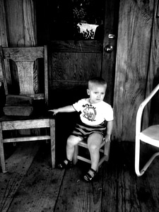 Sitting kid young photo