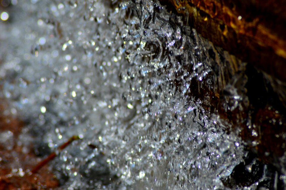 Wet a drop of closeup