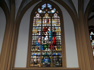 Church stained glass window stained glass photo