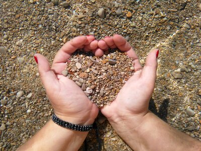 Love romantic sand photo