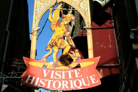 France mont saint-michel signboard
