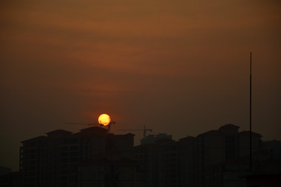 Yellow sun twilight