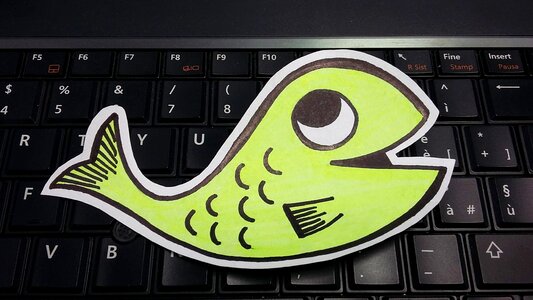 Fish drawing keyboard